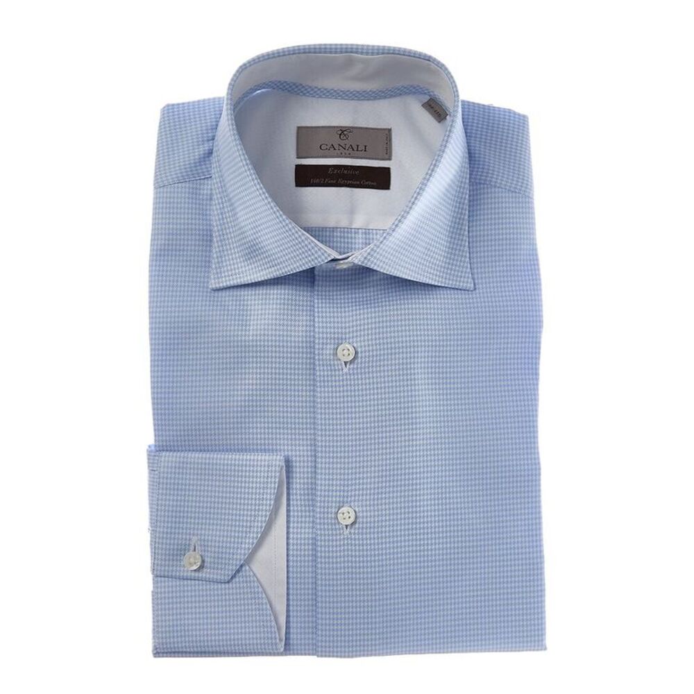 Canali Mens  Dress Shirt, Blue
